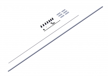 Kit d’essieu, 7,5 cm avec barre faîtière externe pour remorques jusqu’à 9 m (B1-102565 & B2-102543)