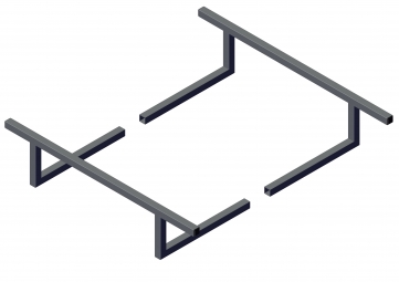 Bracket, Mounting Brackets for 3” (7.5 cm) Narrow Profile Sliding Pivots - Set